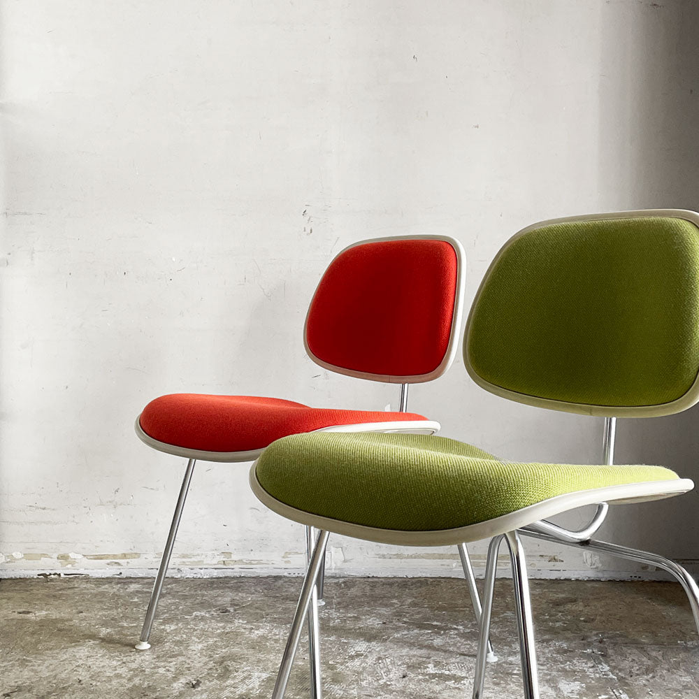 ハーマンミラー Herman Miller ツーピースプラスチックチェア Two Piece Plastic Chair DCM ホワイト ファブリック張替済 ビンテージ 希少 ～DCMの系譜にある、もうひとつの答え。