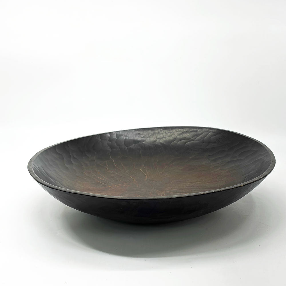 【祖師ヶ谷大蔵店】三谷龍二 黒い器 漆ボウル オーバル 30×26.5×6cm 山桜 黒拭き漆 木の器 現代作家 買取させていただきました。