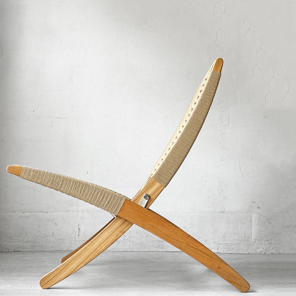 カールハンセン＆サン Carl Hansen & Son MG501 キューバチェア Cuba Chair フォールディングチェア チーク材 フラットロープ モーテン・グットラー 美品～折り畳んだら、万事解決