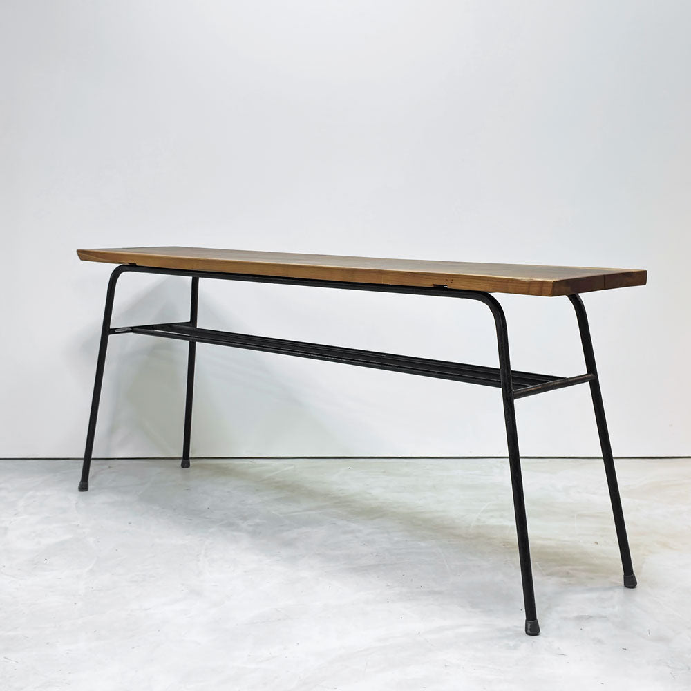 【祖師ヶ谷大蔵店】ジャパンビンテージ コンソールテーブル マガジンラック付き 裁ち板 鉄脚 作業台 ディスプレイ 店舗什器 買取させていただきました。