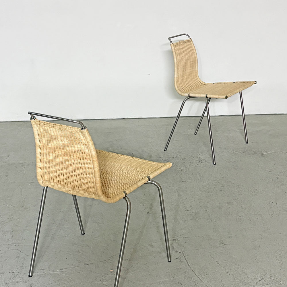【祖師ヶ谷大蔵店】カールハンセン＆サン Carl Hansen & Son PK1 ダイニングチェア ラタン 籐 スチール ポール・ケアホルム デンマーク モダン 廃番希少 2脚 買取させていただきました。