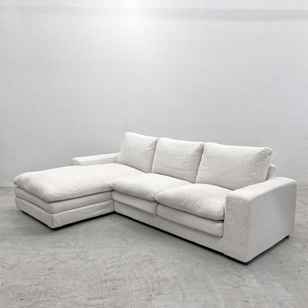 【登戸BASE店】アクタス ACTUS × フクラ HUKLA トリノ TORINO カウチソファ W255cm アイボリー フェザークッション 廃盤 買取させていただきました。