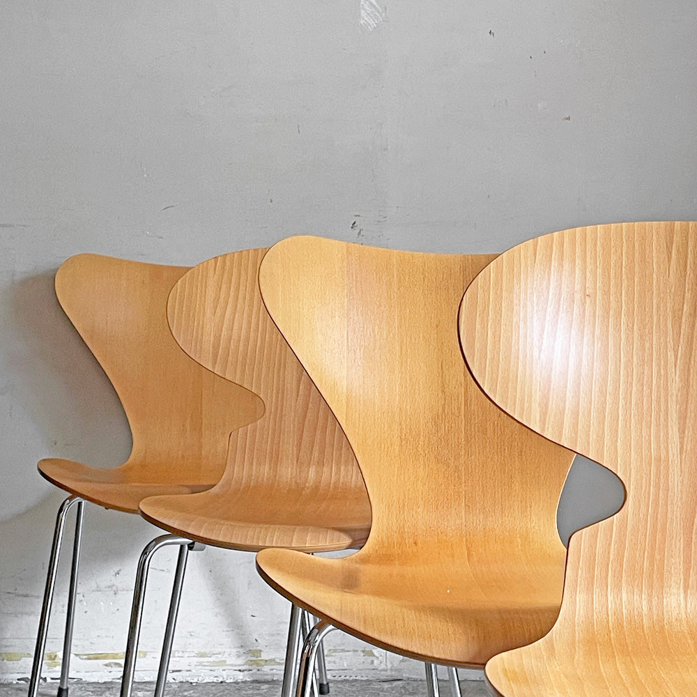 フリッツハンセン Fritz Hansen 3107 セブンチェア ＆ 3101 アリンコチェア アントチェア 4本脚 ビーチ材 ナチュラル ラッカー仕上げ アルネ・ヤコブセン デンマーク 北欧家具 ～ シンプルな形に詰められた拘り ～