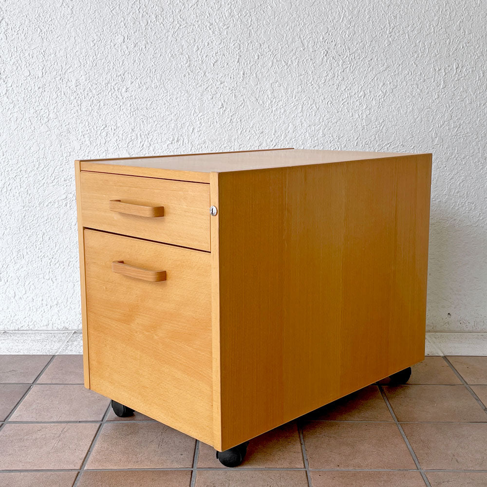 【用賀店】ラボファ Labofa ビーチ材 デスクキャビネット ワゴン ファイリングドロワー 2段 仕切り付 デンマーク製 買取させていただきました。