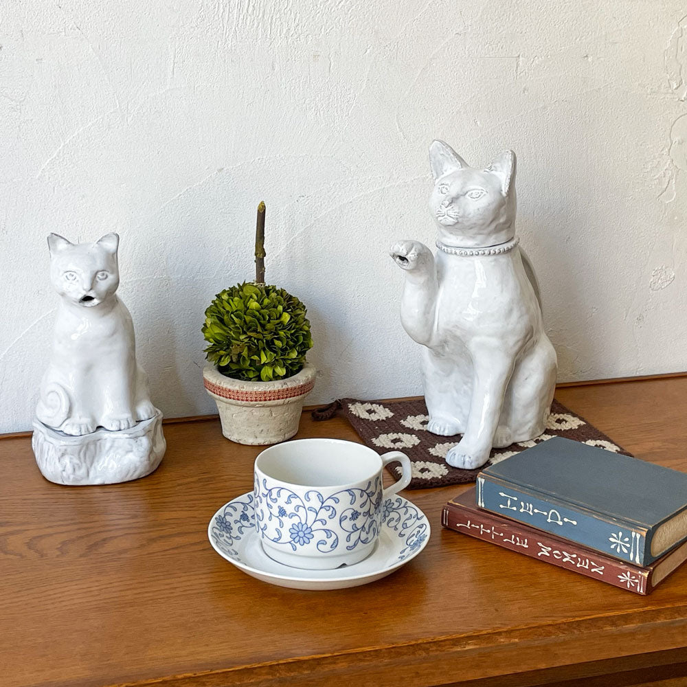 Astier de Villatte Setsuko collection Cat large Teapot & incense～ちょっと一息、遊び心の効いたニャンコと共に～