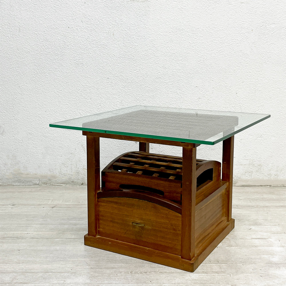 【祖師ヶ谷大蔵店】ビンテージ やぐらこたつ リメイク ローテーブル サイドテーブル 櫓炬燵 ガラス天板 古民具 レトロ 買取させていただきました。