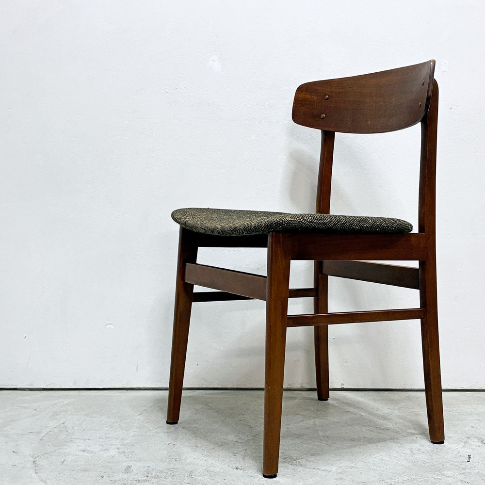 【祖師ヶ谷大蔵店】北欧ビンテージ Scandinabian Vintage ダイニングチェア チーク材 ファブリック ブラック系 デンマーク 北欧家具 買取させていただきました。