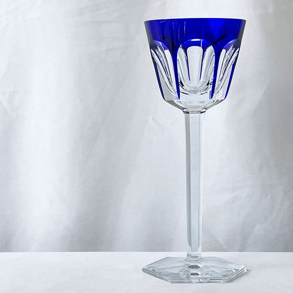  【用賀店】バカラ Baccart アルクール ラインワイングラス ブルー クリスタルガラス フランス 箱付き 買取させていただきました。