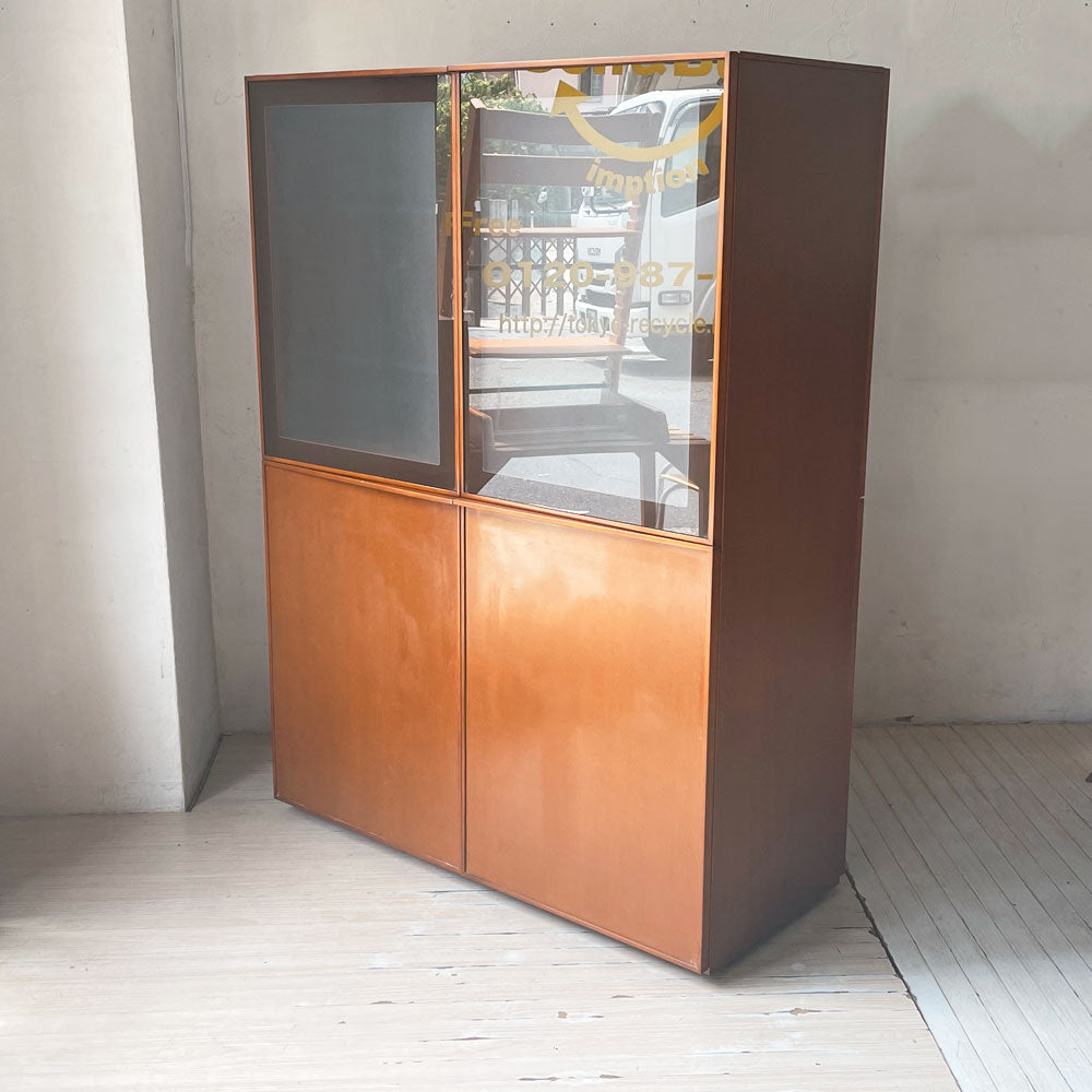 【下北沢店】アルフレックス arflex コンポーザー COMPOSER キュリオケース ガラスキャビネット 飾り棚 チェリー色 照明付 イタリアモダン 買取させていただきました。