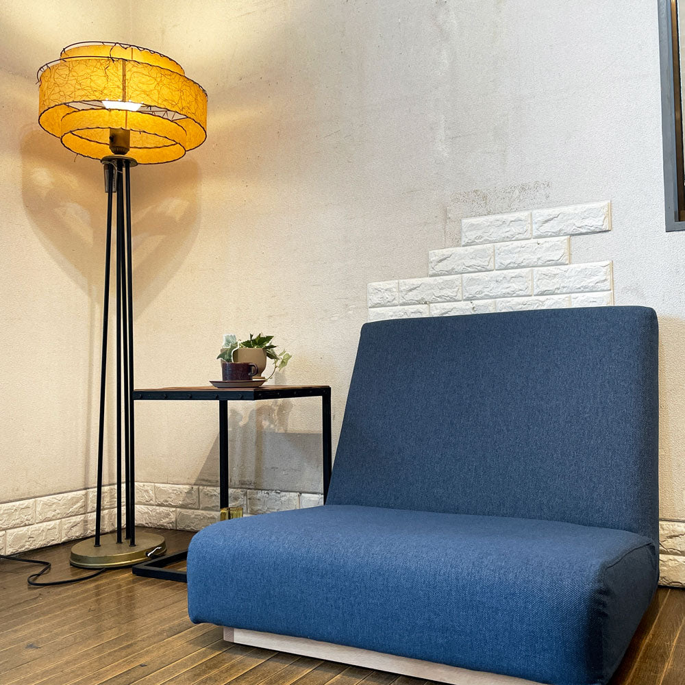 シーヴ SIEVE フォームロー ソファ form low sofa 1seater W80㎝ブルー系 ファブリック ナチュラルモダンデザイン ～ 日本のくつろぎ、ここに！