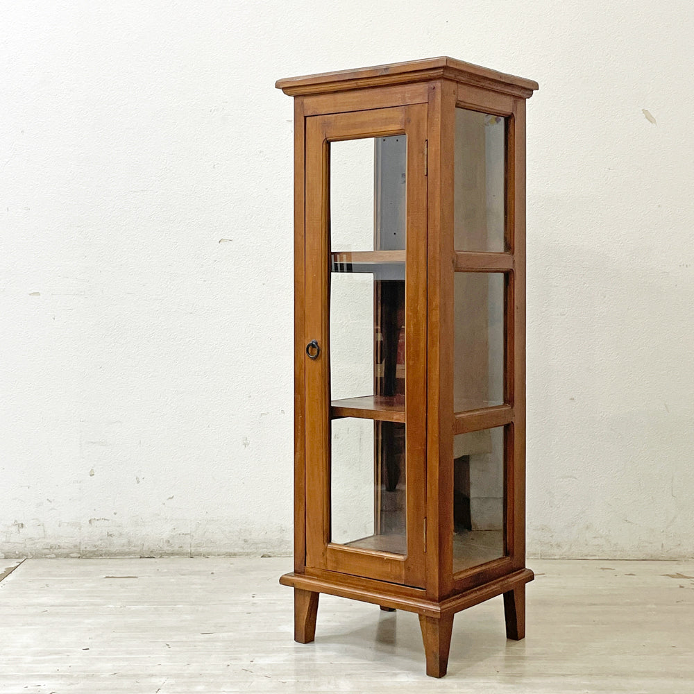 【祖師ヶ谷大蔵店】アジアン家具 アジアンチーク無垢材 ガラスキャビネット ディスプレイキャビネット 飾り棚 H115cm アジアンリゾートスタイル 買取させていただきました。
