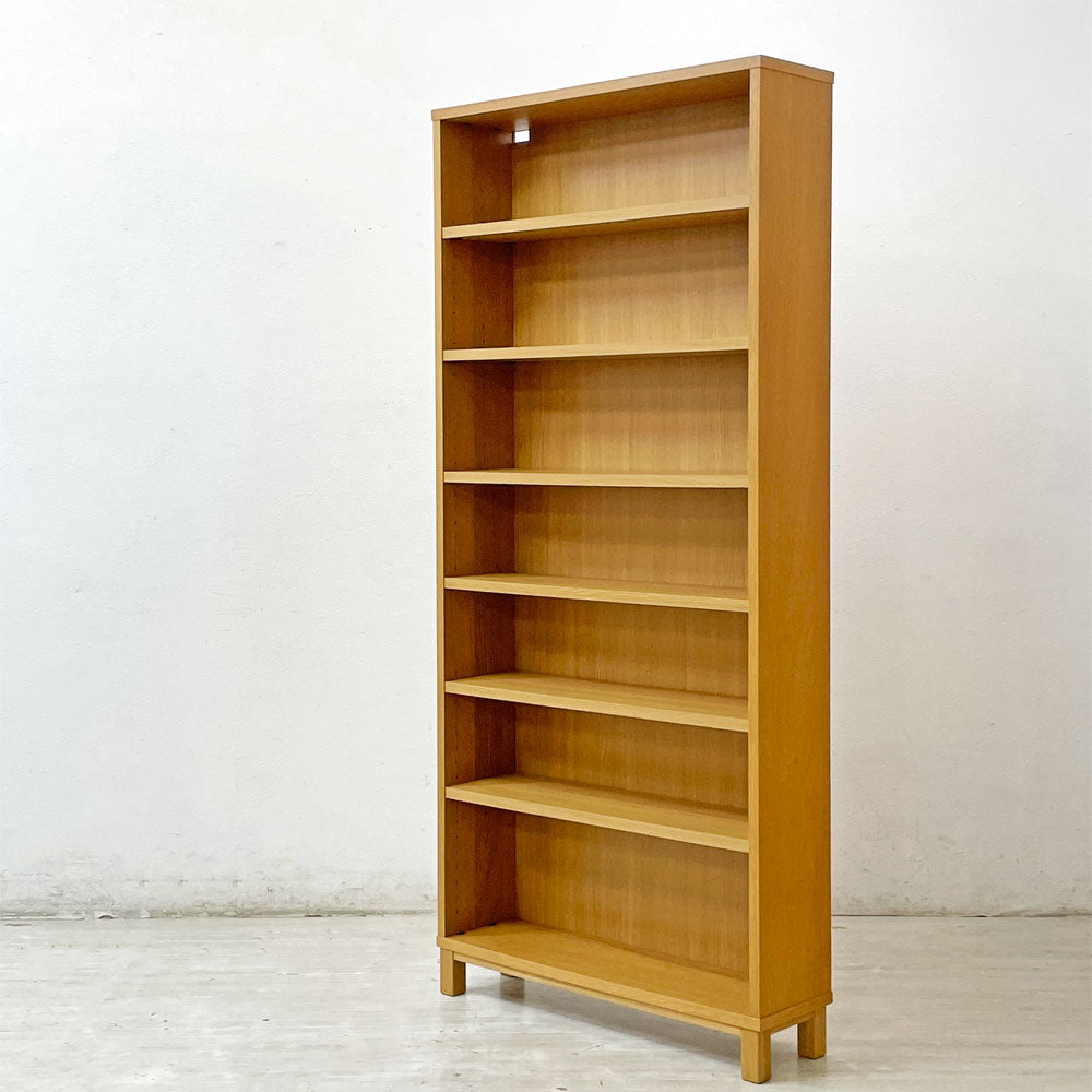【祖師ヶ谷大蔵店】無印良品 MUJI オーク材 薄型ラック ワイド大 追加棚付き W80×D22×H175.5cm 6段 本棚 ブックシェルフ 買取させていただきました。