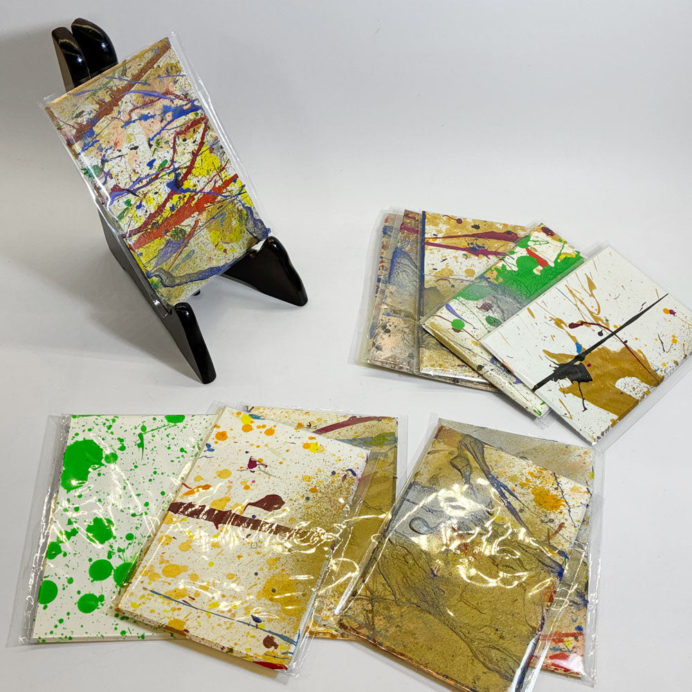 【下北沢店】今井アレクサンドル ポストカード 油絵原画 アート 抽象画 アンフォルメル 10×15㎝ 直筆サイン 2015年 現代アート 今井俊満 11枚 買取させていただきました。