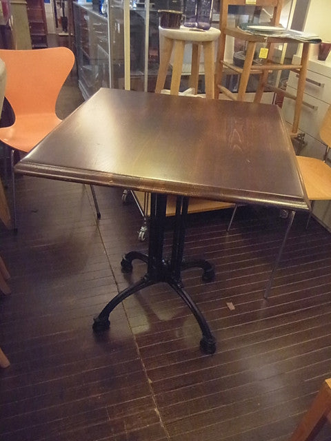 ビターな魅力～無垢材天板×アイアン脚/カフェテーブル【買取＆販売＆レンタル】