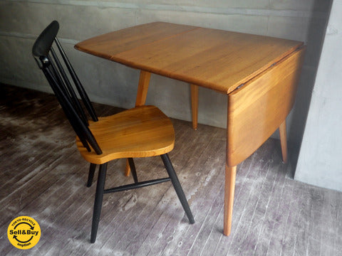 アーコール Ercol  ドロップリーフテーブル エルム材×ビーチ材 UKヴィンテージ ～ 無駄のないシンプルでスマートな美しい英国家具【買取＆販売＆レンタルのお店】