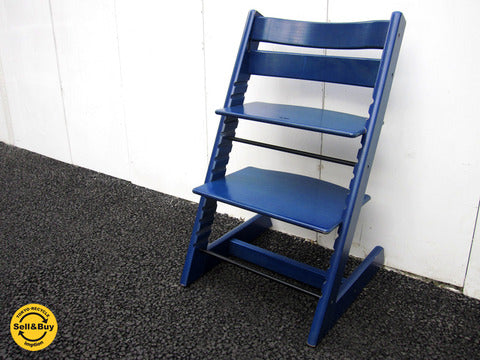 ノルウェー発 STOKKE / ストッケ社 ベビー&キッズチェアの元祖 旧型・希少廃盤色 ネイビー 『 TRIPP TRAPP / トリップトラップ 』