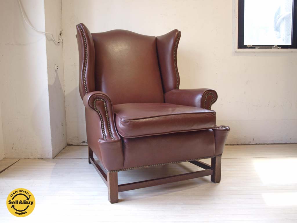 UK vintage wing back ウィングバック １シーターソファ 中古品 買い取りしました。下北沢店 出張買取もお任せ下さい。
