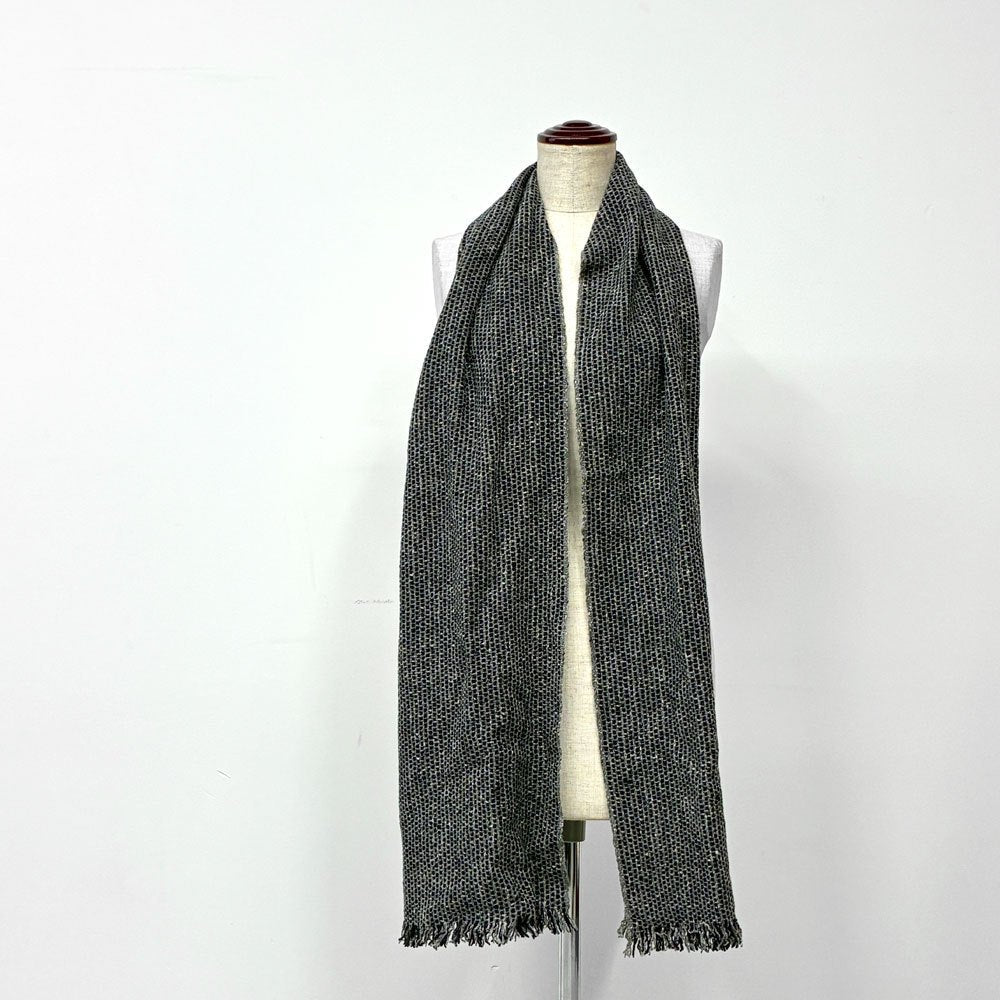 【経堂店】モーン・テキスタイル MOURNE TEXTILES ツイードストール マフラー チャコール 29×190cm ビンテージ織り機 北アイルランド 買取させていただきました。