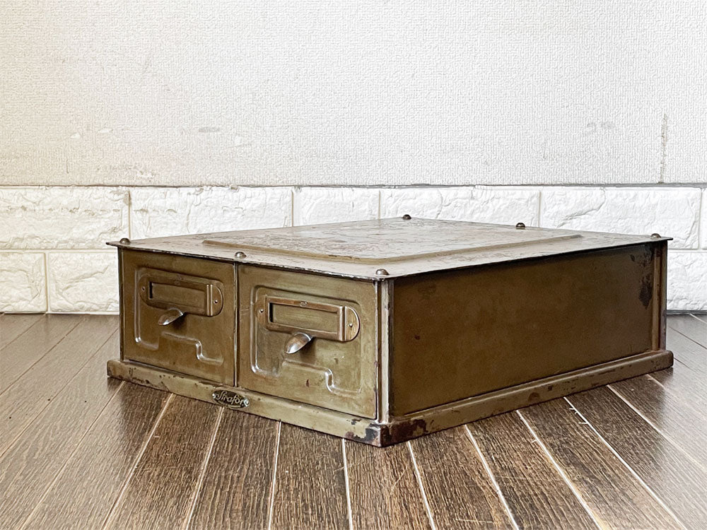 ストラフォー STRAFOR ファイリングキャビネット 小引き出し スチール メタル W36cm インダストリアル フランスビンテージ 希少  中古品  買い取りしました。