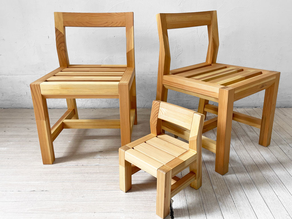 ワイスワイス WISE WISE サトヤマ SATOYAMA ミニチュアベビーチェア & スモールキッズチェア サイドチェア 杉無垢集成材 オイルフィニッシュ ナチュラル 中古品 買い取りしました。