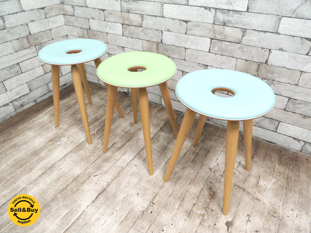 天童木工 TENDO リングスツール 五輪スツール 加藤徳吉デザイン 買い取りしました。祖師ヶ谷大蔵店 出張買取もお任せ下さい。