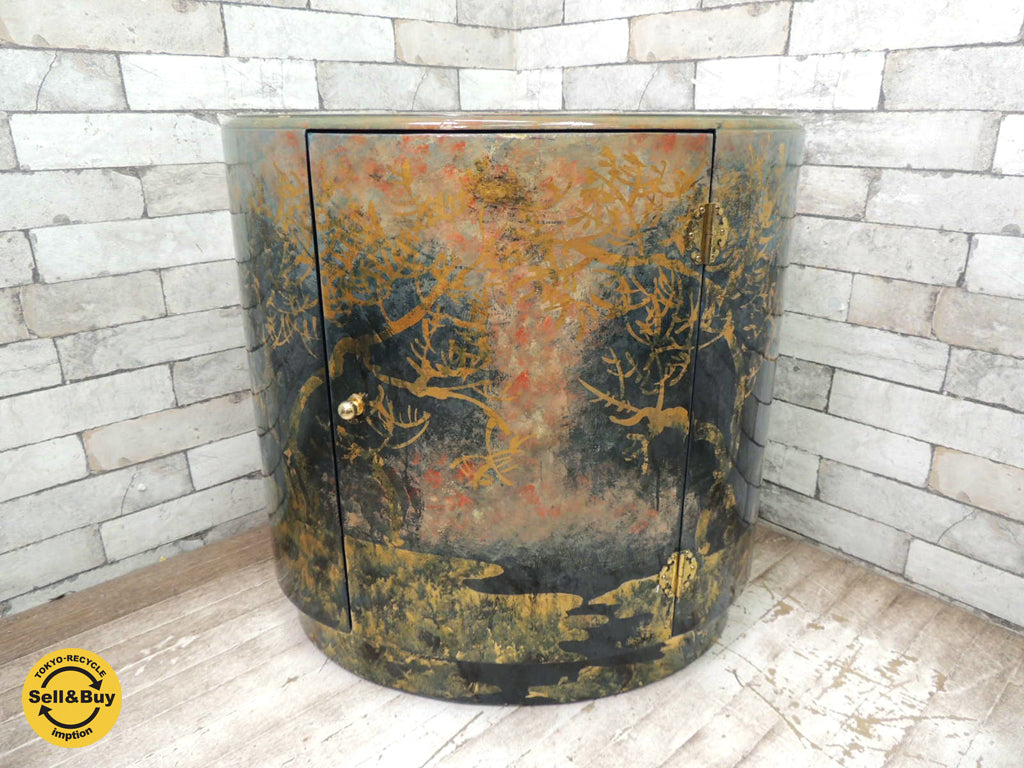 アートペインテッド キャビネット 翡翠色　中古品 買い取りしました。祖師谷大蔵店 出張買取もお任せ下さい。
