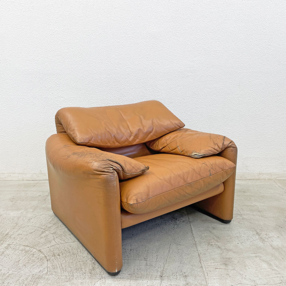 【登戸BASE EC店】カッシーナイクスシー Cassina ixc マラルンガ MARALUNGA 本革 1シーターソファ ヴィコ・マジストレッティ 買取させていただきました。