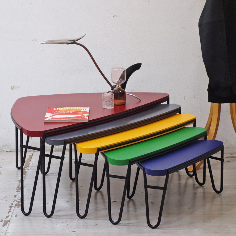 カッシーナ Cassina 519 PETALO ペタロ ローテーブル ネストテーブル 5pcs シャルロット・ペリアン Charlotte Perriand ～色と形の影響力～
