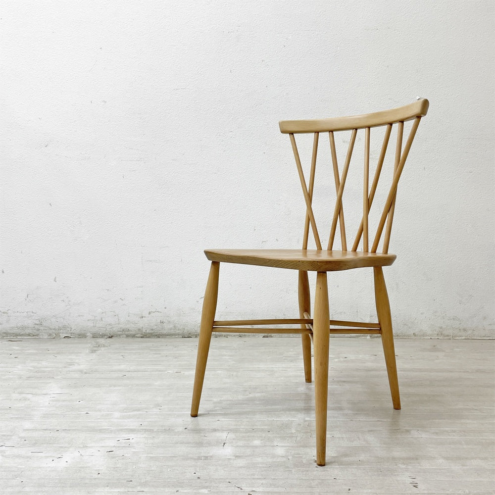 【祖師ヶ谷大蔵店】アーコール Ercol クロスバックチェア エックスバック ラティスドチェア エルム材 UKビンテージ Vintage 英国家具 買取させていただきました。
