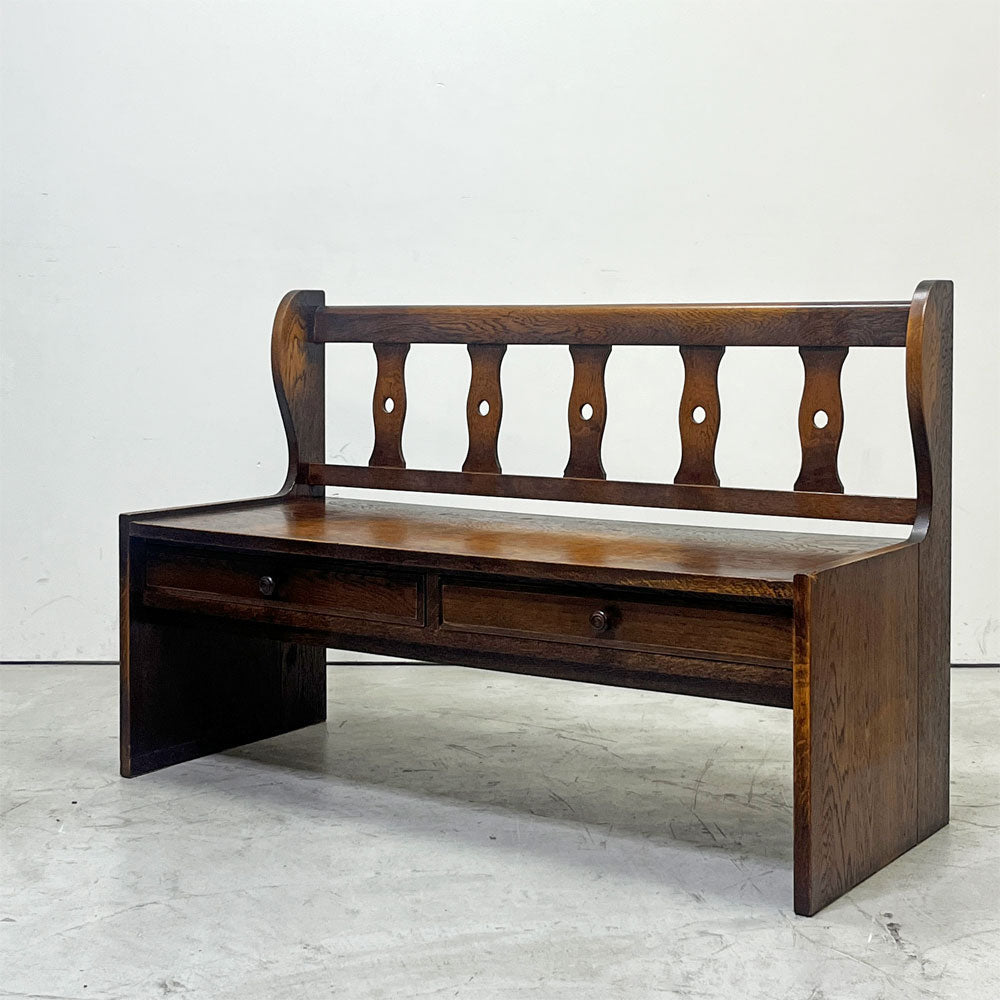 【祖師ヶ谷大蔵店】三越家具 ブルージュ Brugge ベンチ 2ドロワー オーク無垢材 カントリーハウス クラシカル 英国スタイル 買取させていただきました。