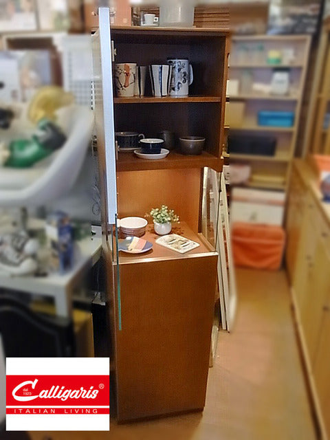 モダンデザインと機能性を兼ね備えたイタリア家具メーカーの雄～Calligaris/カリガリス スリムディスプレイラック キャビネット 【買取と販売とレンタルのお店】