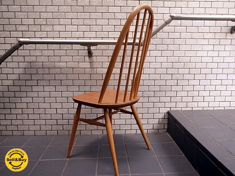 UK ビンテージ ERCOL クエーカー チェア エルム材 ～上品なシルエットを持つビンテージチェア【買取と販売とレンタルのお店】