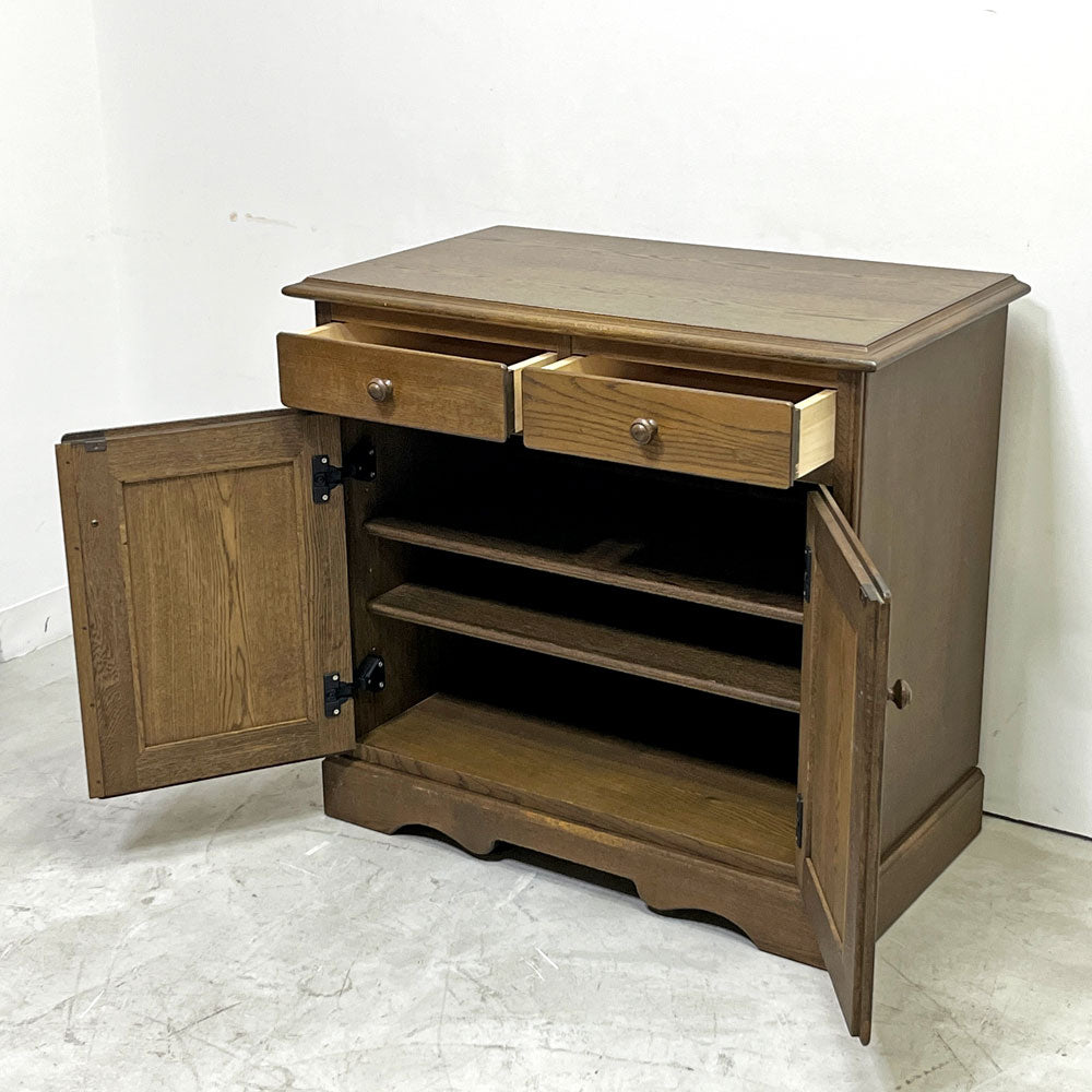 【祖師ヶ谷大蔵店】ダックス DUX オーク材 サイドボード キャビネット 2ドロワー W86cm クラシカルデザイン 買取させていただきました。