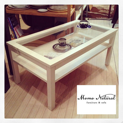 清楚かつ女性的☆好きなものをディスプレイできる自分だけの小宇宙★Momo Natural (モモナチュラル)CIEL Bit Table、センターテーブル☆ 【出張買取＆販売＆レンタル】