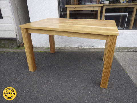 筑州の匠シリーズ 天領日田杉 無垢材テーブル w120cm 刻印有 『 木目のはっきりとした上質な杉材を贅沢に使用☆ 』【買取と販売とレンタルのお店】