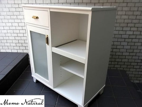 モモナチュラル Momo natural 『LAND/ランド』シリーズ キッチンカウンター キャビネット ～ 華やかなキッチンライフ　【買取と販売とレンタルのお店】