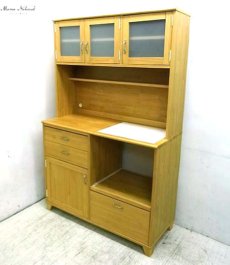 これでナチュラルなキッチンに大変身★人気のMomo Natural(モモナチュラル) LANDシリーズの大型キッチンカップボード★【買取＆販売＆レンタル】