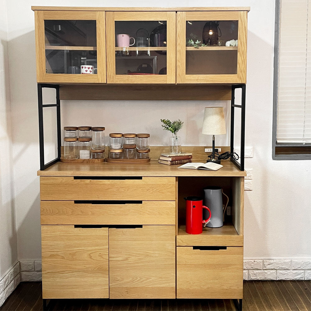 アデペシュ a.depeche スプレム キッチンボード 1200 splem kitchen board 食器棚 オーク材 W122 参考価格173,800円 ～ キッチンに、そっとパリのエッセンスを ～