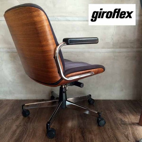 giroflex / ジロフレックス ミドルバックアームチェア 『 giroflex 83 BRASA 』 ローズウッド ～ 美しいデザインと共に機能に拘る 【買取と販売とレンタルのお店】