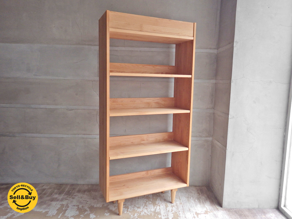 モモナチュラル Momo Natural コモシェルフ COMO SHELF L アルダー材 定価￥59,400- 中古品 買い取りしました。