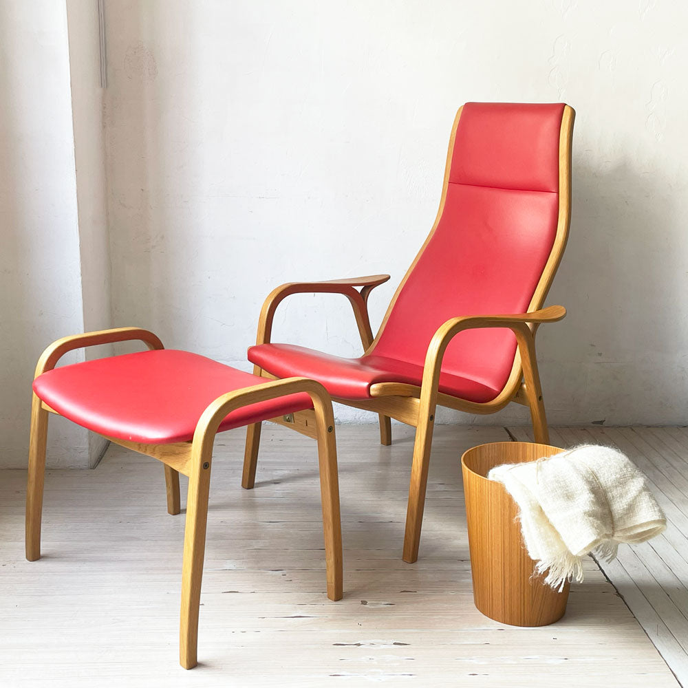 スウェデッセ SWEDESE ラミノ Lamino ラウンジチェア オットマン付 レザー カンディハウス取扱 スウェーデン～至福のひと時～