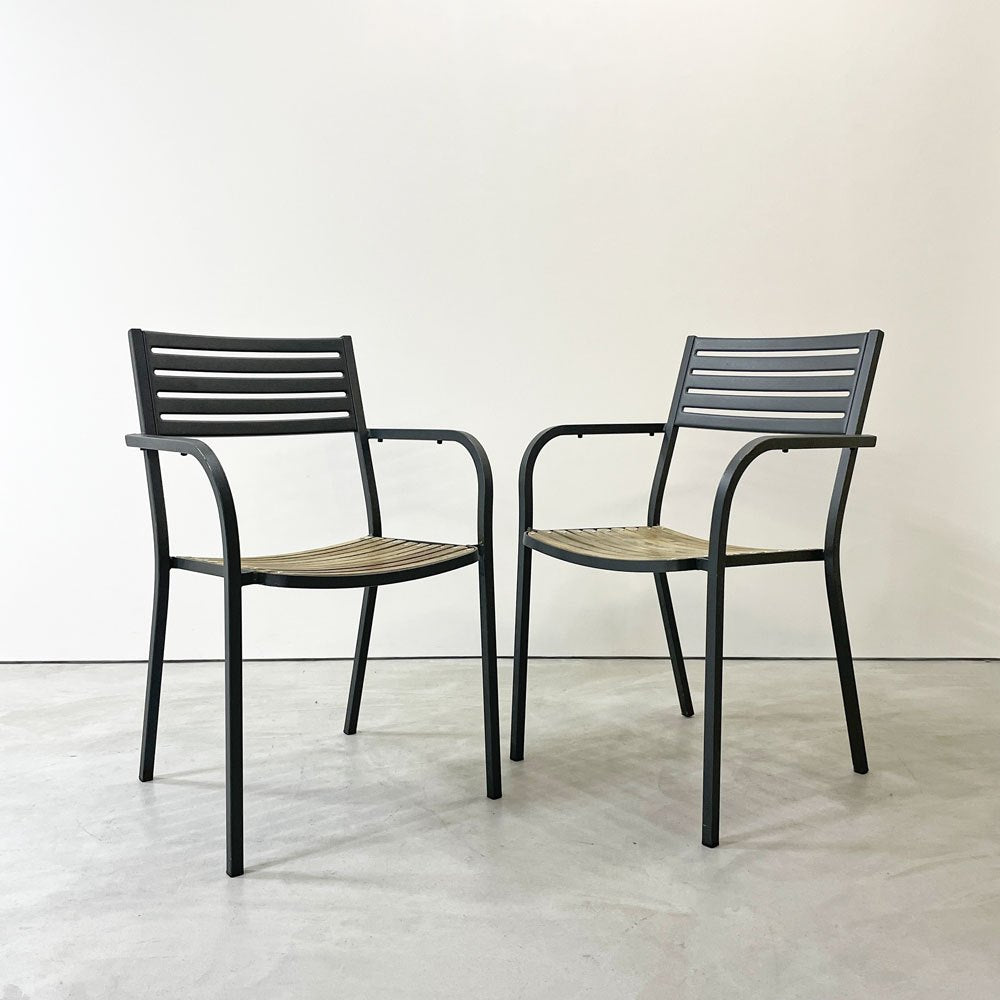 【祖師ヶ谷大蔵店】エミュー emu セーニョチェア SEGNOCHAIR ガーデンチェア アーム スタッキング イタリア ニ脚セット3点 買取させていただきました。