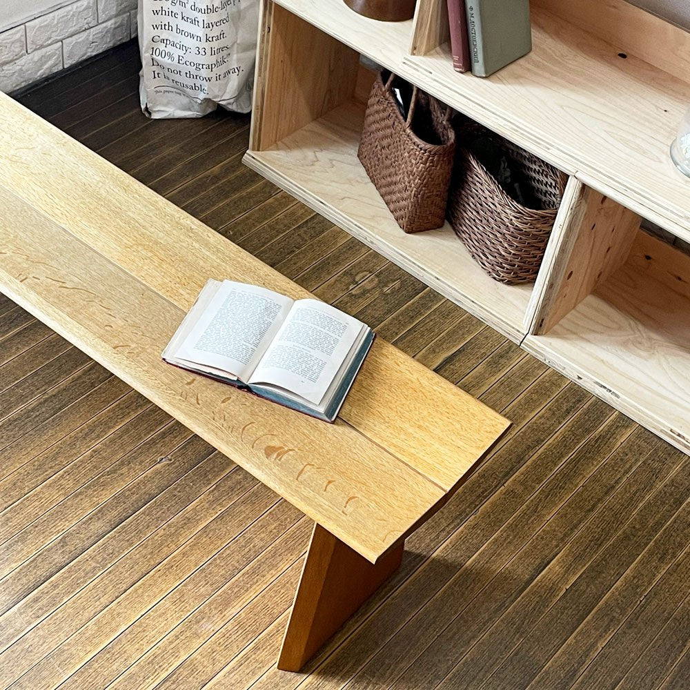 日進木工 NISSIN カーヴ ホワイトウッドシリーズ CARVE WHITE WOOD ベンチ WOB-145 W145 板座 ナチュラルモダン ～ わが家のスタメン ～