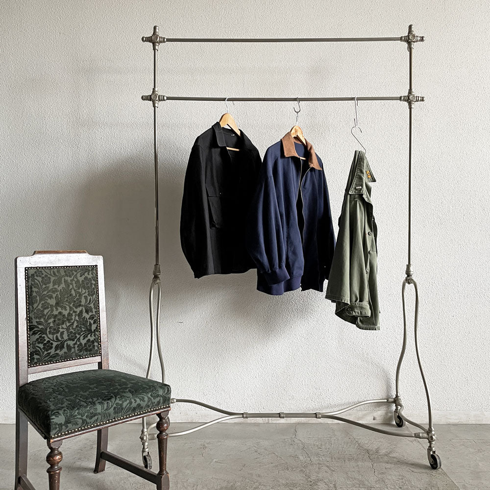 P. Lauzur paris ハンガーラック 2段 W135×H196cm アイアン 鋳鉄 高さ調整可 フランスビンテージ アールヌーヴォー ～ 救世主として ～