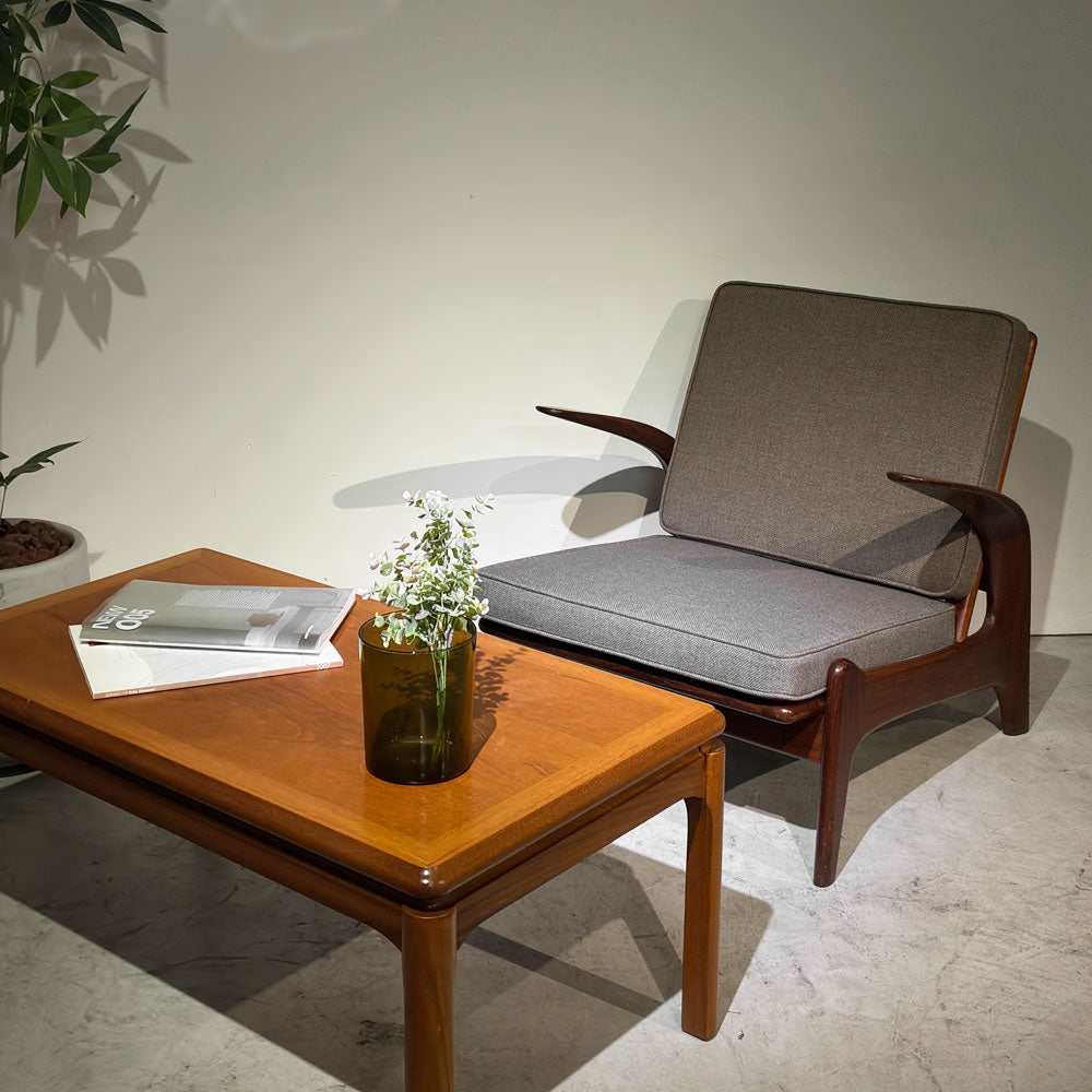 ギムソン＆スレーター Gimson & Slater ローバックラウンジチェア チーク材 Rolf Rastad & Adolf Relling クッション交換品 イギリスビンテージ 北欧スタイル ～肘掛けにくぎ付け☆～