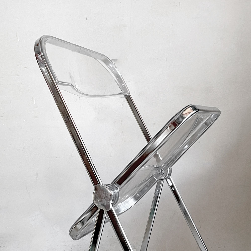 アノニマカステッリ ANONIMA CASTELLI プリアチェア PLIA チェア クリア クロームフレーム ジャンカルロ・ピレッティ Giancarlo Piretti イタリア ～ 時代を超越したデザイン ～