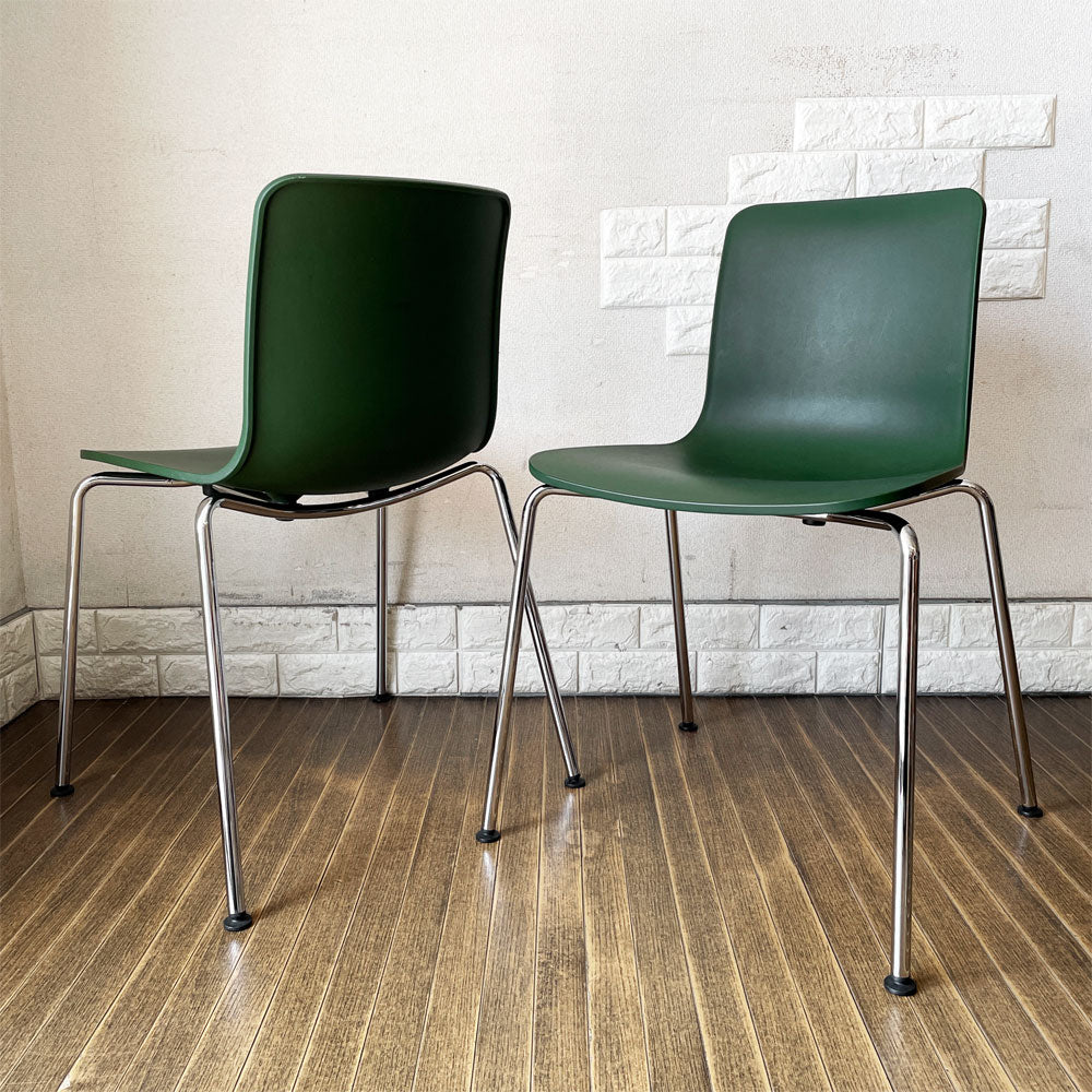 【経堂店】ヴィトラ vitra ハルチューブ HAL Tube サイドチェア ダイニングチェア グリーン スタッキング ジャスパー・モリソン 定価￥39,600- 計2脚 買取させていただきました。
