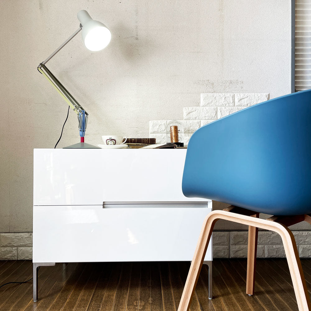 アクタス ACTUS ブラン BLANC 2-CHEST チェスト 2ドロワー W75cm ホワイト スチール脚 モダンスタイル 廃番 ～機能も、見た目も、大満足！～