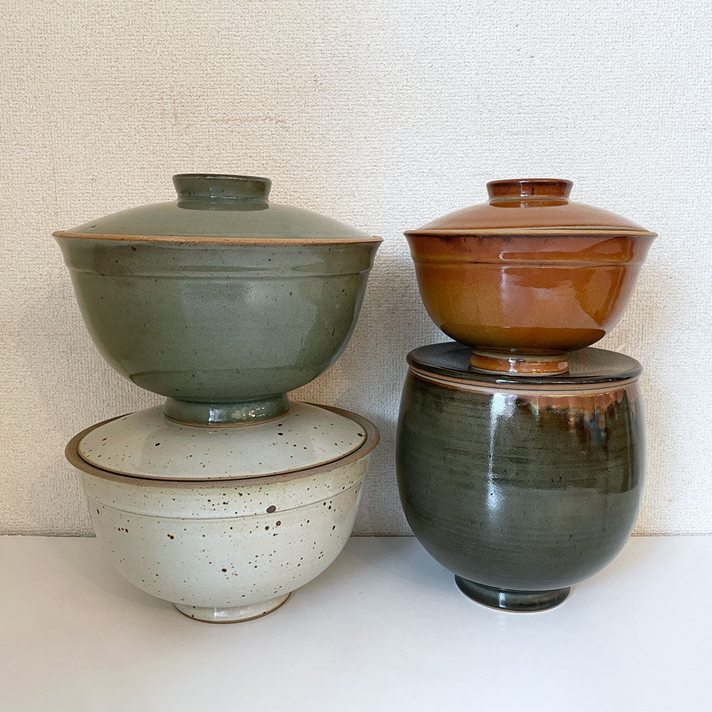【経堂店】マルガレーテンヘーエ Keramische Werkstatt Margaretenhohe 李英才 蓋付き ポット & スープ椀 計4個 現代作家  買取させていただきました。
