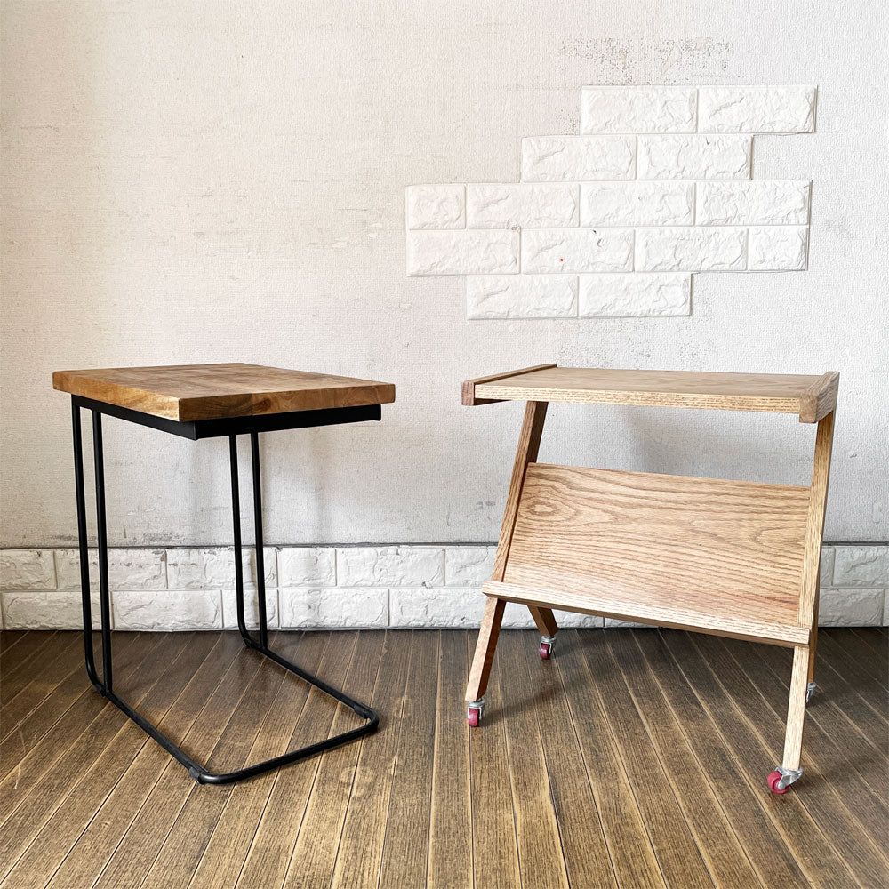 【経堂店】ライフファニチャー LIFE FURNITURE オークサイドテーブル BI OAK SIDE TABLE & オークサイドテーブル U OAK SIDE TABLE 計2点 買取させていただきました。